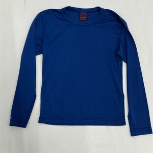 Vintage Patagonia Kids Capilene Base Layer Blue Long Sleeve Shirt USA Made